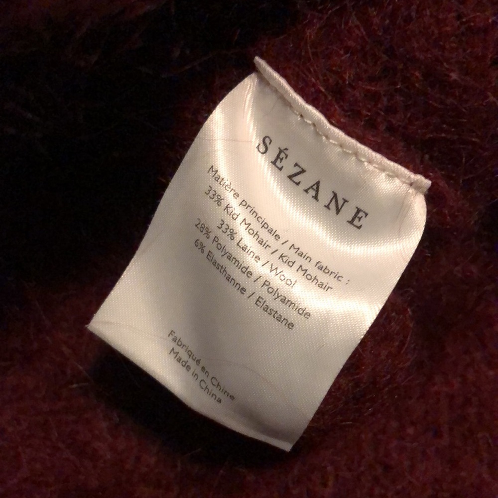 SEZANE Tom Burgundy Jumper - Picture 4 of 9